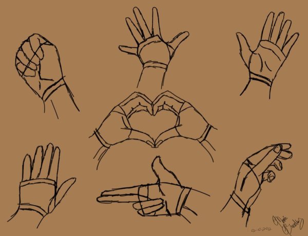 Руки карандашом