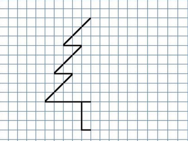 Графический диктант зеркальный для дошкольников 6-7 лет