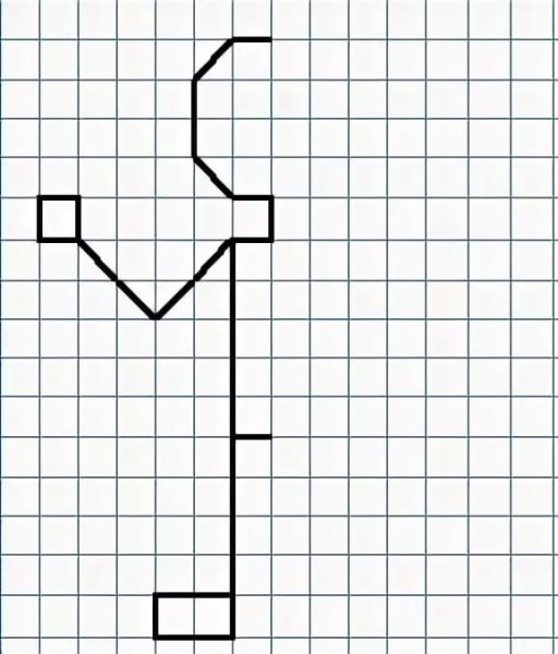 Дорисовать вторую половину рисунка по клеточкам