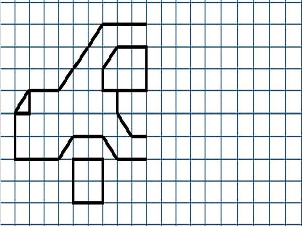 Дорисовывание симметричных фигур