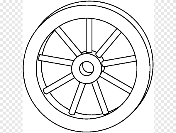 Рисование колеса для автомобиля