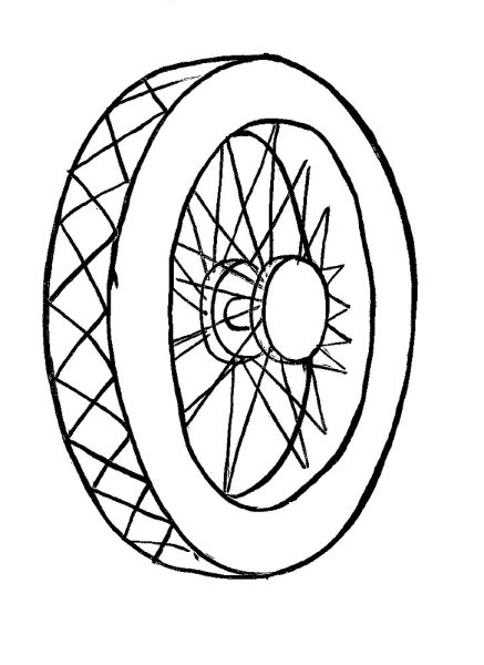 Колесо раскраска