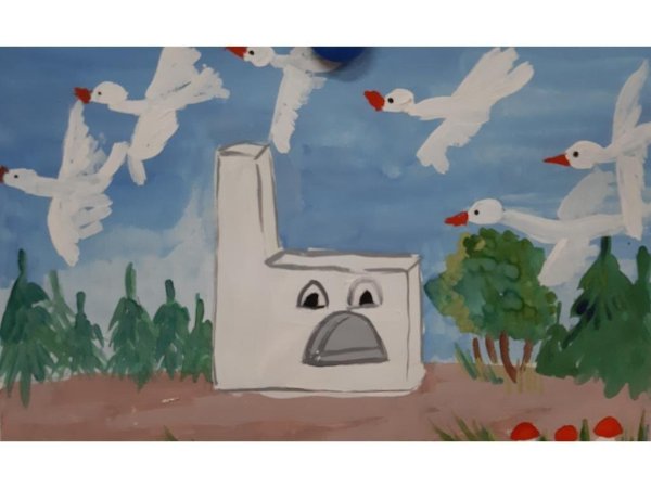 Рисунок к сказке гуси лебеди