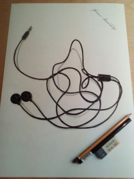 Наушники карандашом