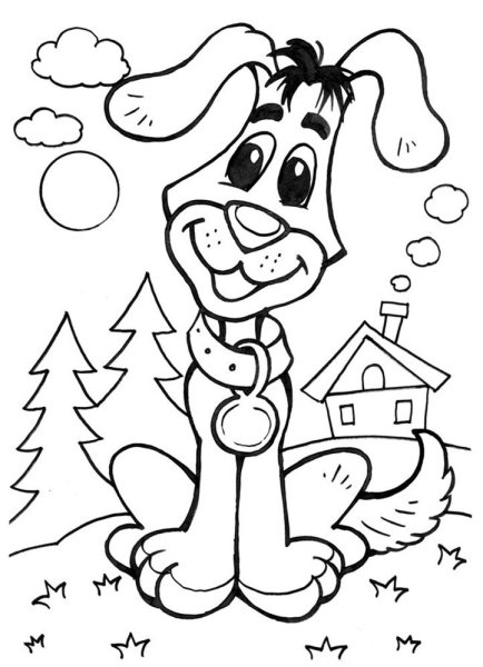 Раскраски для детей мультфильмы Простоквашино