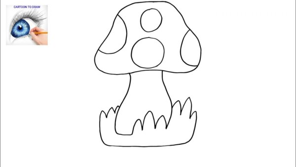 Гриб мухомор для раскрашивания детям