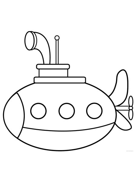 Подводная лодка трафарет