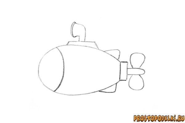 Подводная лодка рисунок карандашом