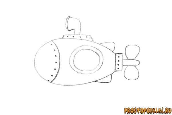 Рисование подводная лодка