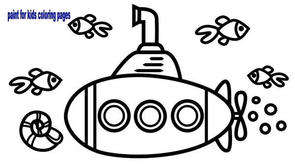 Рисование подводная лодка