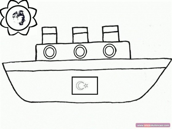 Подводная лодка черно белая