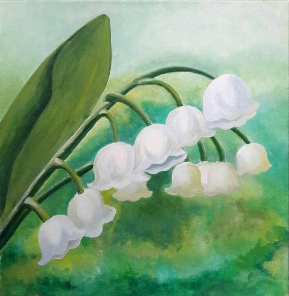 Ландыши красками