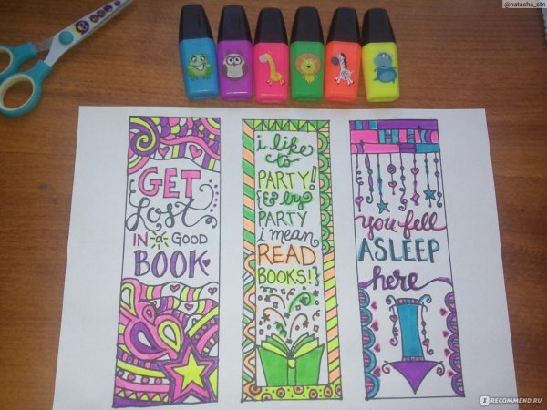 Идеи для рисования текстовыделителями