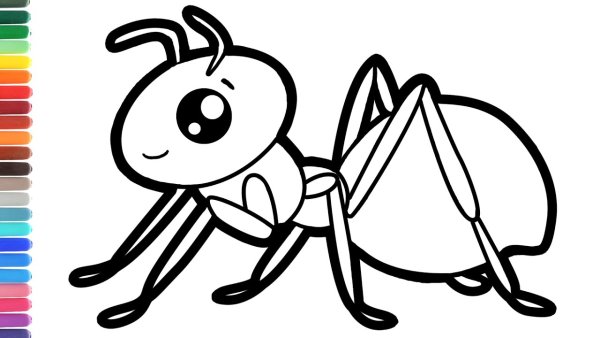 Поэтапное рисование муравья