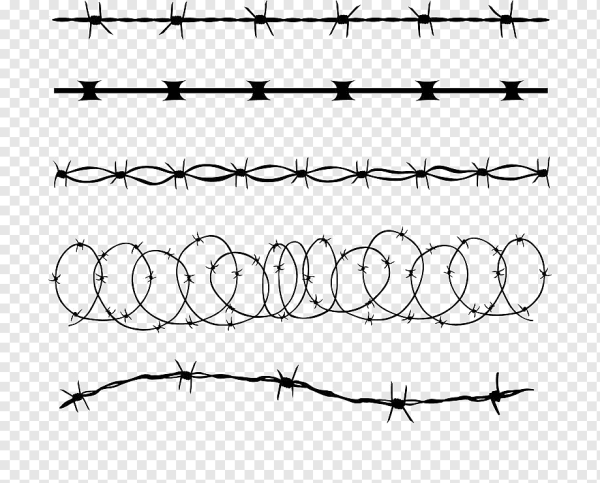 Нарисованная колючая проволока
