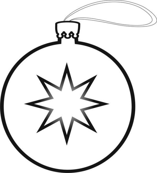 Новогодние шары раскраска