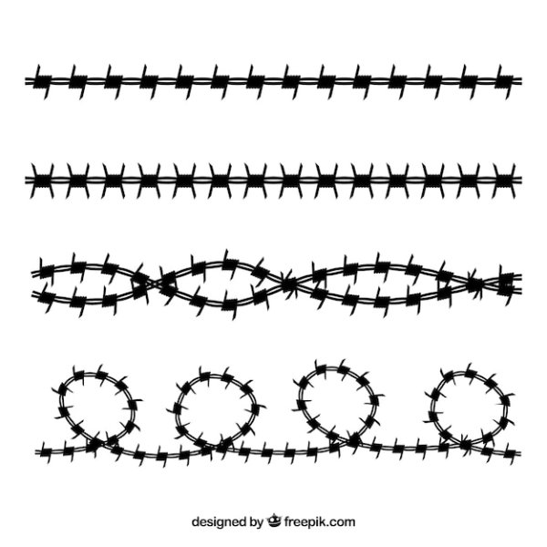 Колючая проволока контур