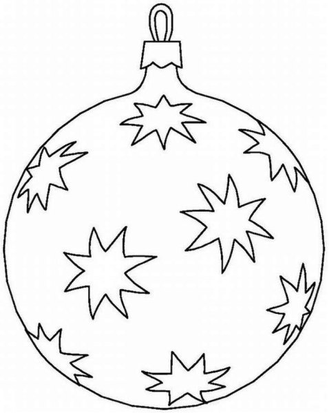 Новогодние разукрашки для детей елочные игрушки