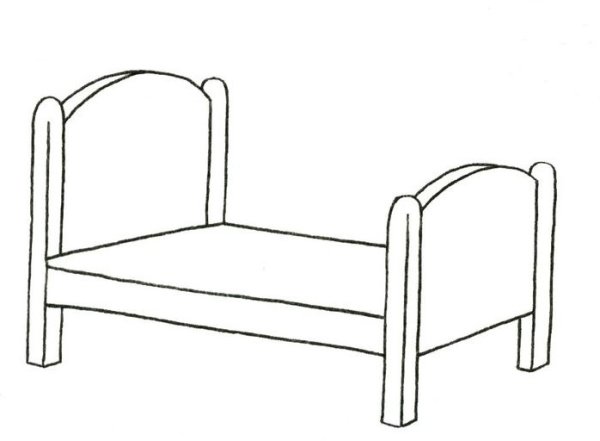 Кровать раскраска