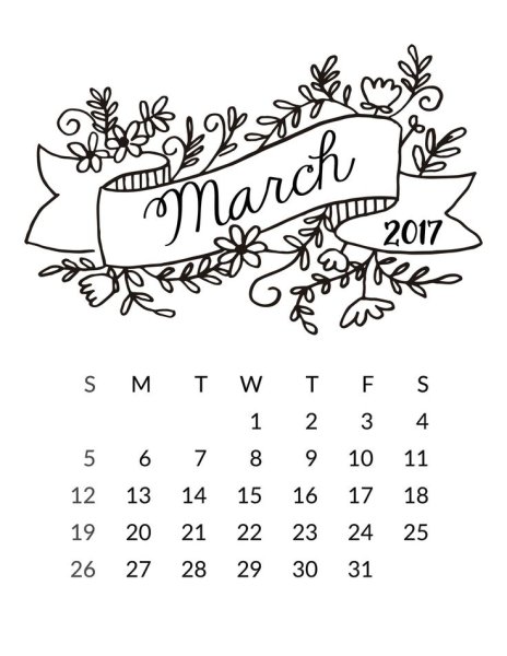 Календарик для ежедневника