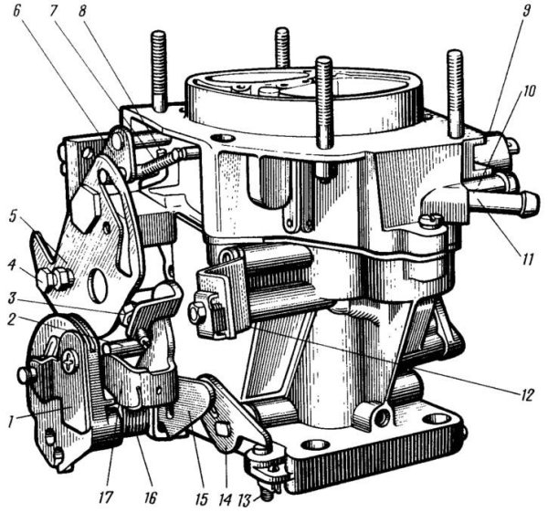 Принцип работы карбюратора схема