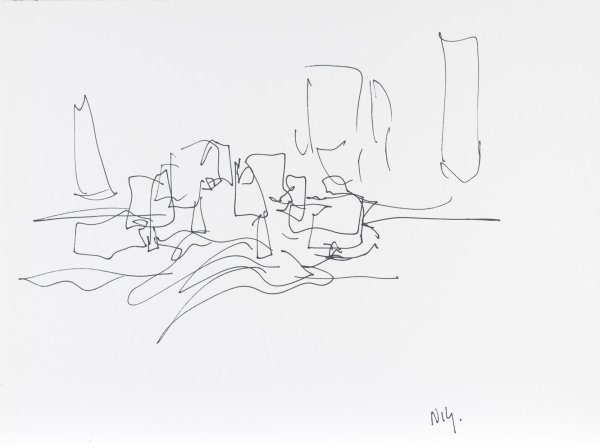 Эскиз рисунок Фрэнк Гери