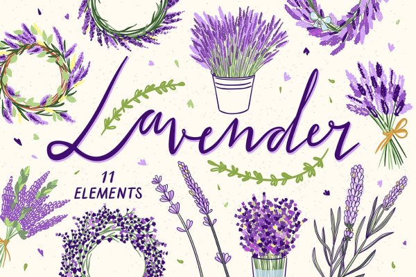 Лаванда тату эскиз