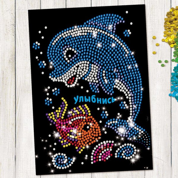 Аппликация из пайеток