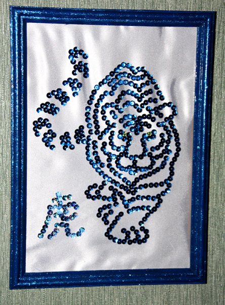 Панно из страз и бисера