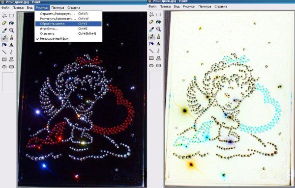 Картина из страз ангел