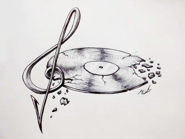 Музыкальный рисунок карандашом