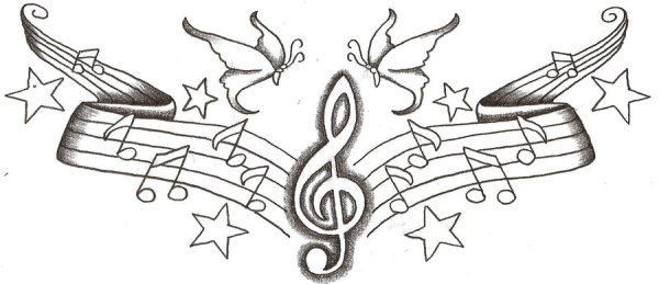 Музыкальный рисунок карандашом