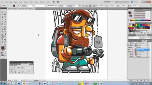 Контурные иллюстрации в Adobe Illustrator