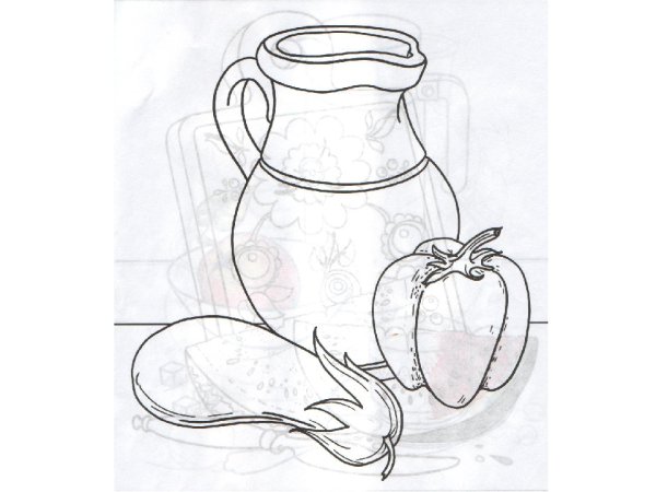 Набросок натюрморта карандашом для детей
