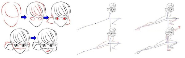 Поэтапное рисование леди баг