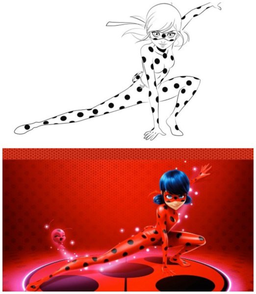 Леди баг рисовать поэтапно