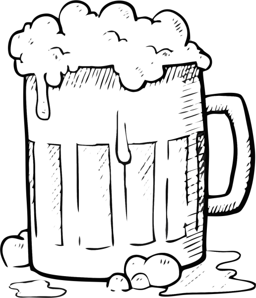 Пивная Кружка раскраска