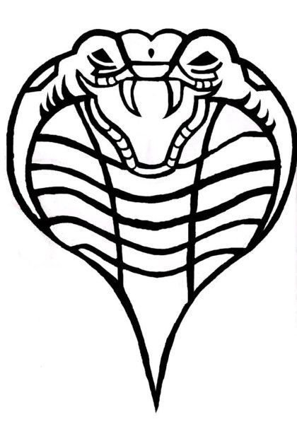 Кобра трафарет