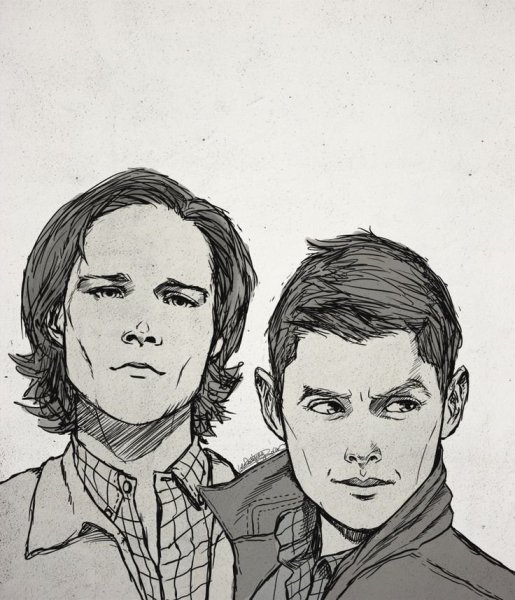 Сэм Винчестер рисунок