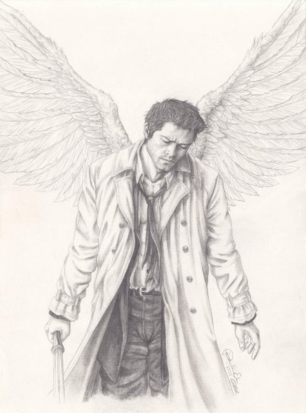 Миша Коллинз ангел Кастиэль