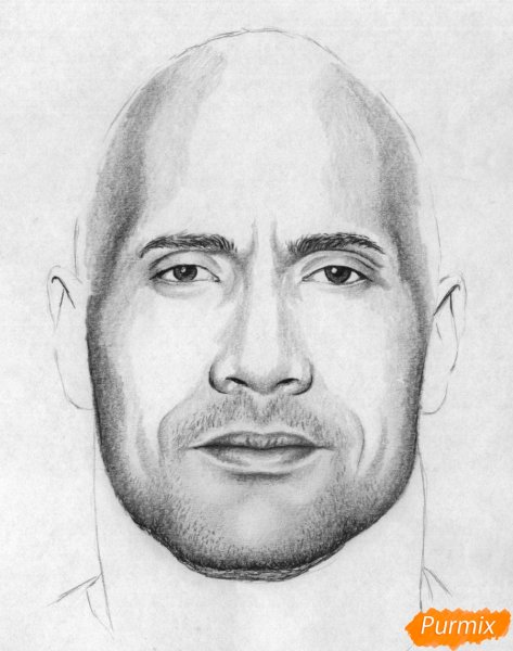 Дуэйн Джонсон карикатура