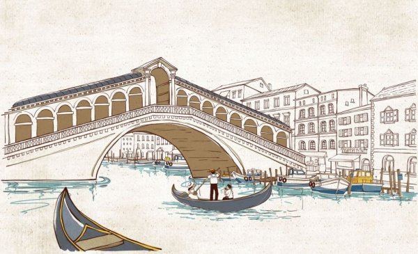Венеция мост вектор