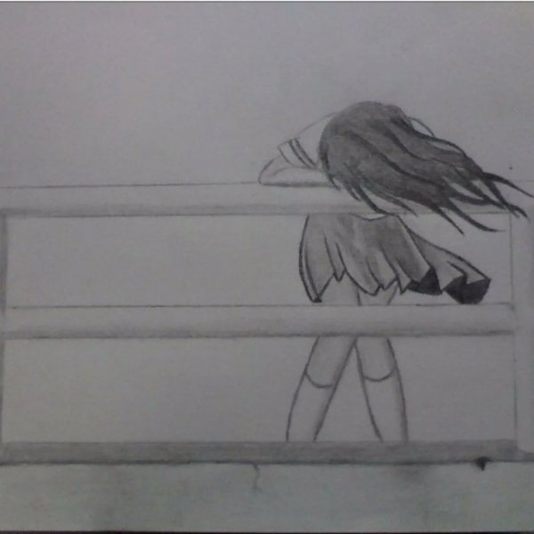 Рисунки для срисовки грустные