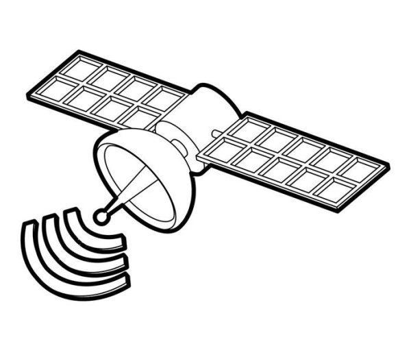 Спутник раскраска