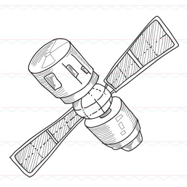 Спутник нарисовать