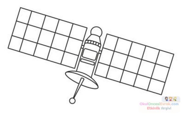 Спутник срисовать