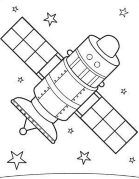 Искусственный Спутник земли рисунок для детей