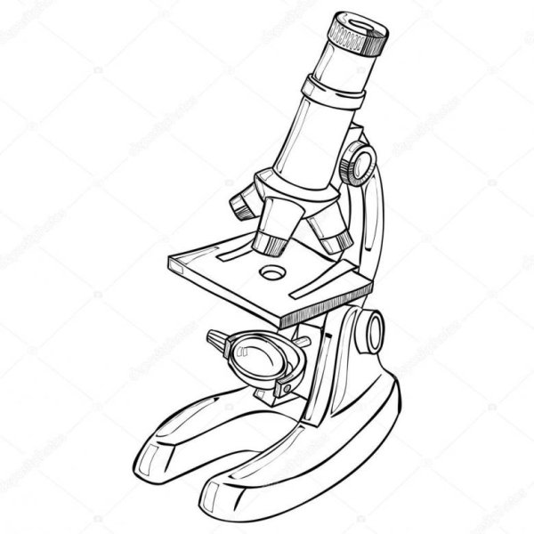Микроскоп черно белый