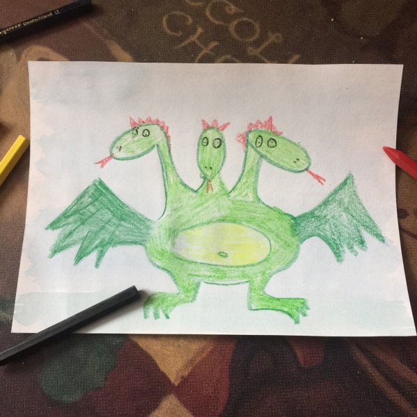 Змей Горыныч красками