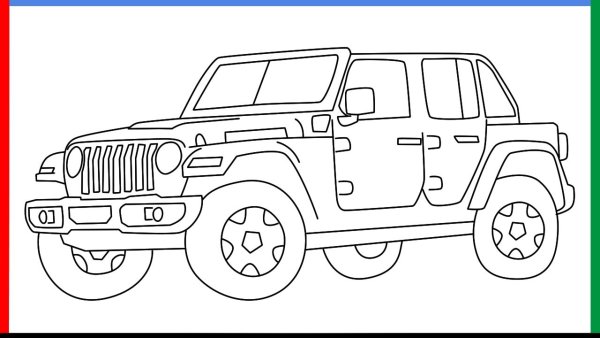 Джип для рисования детям